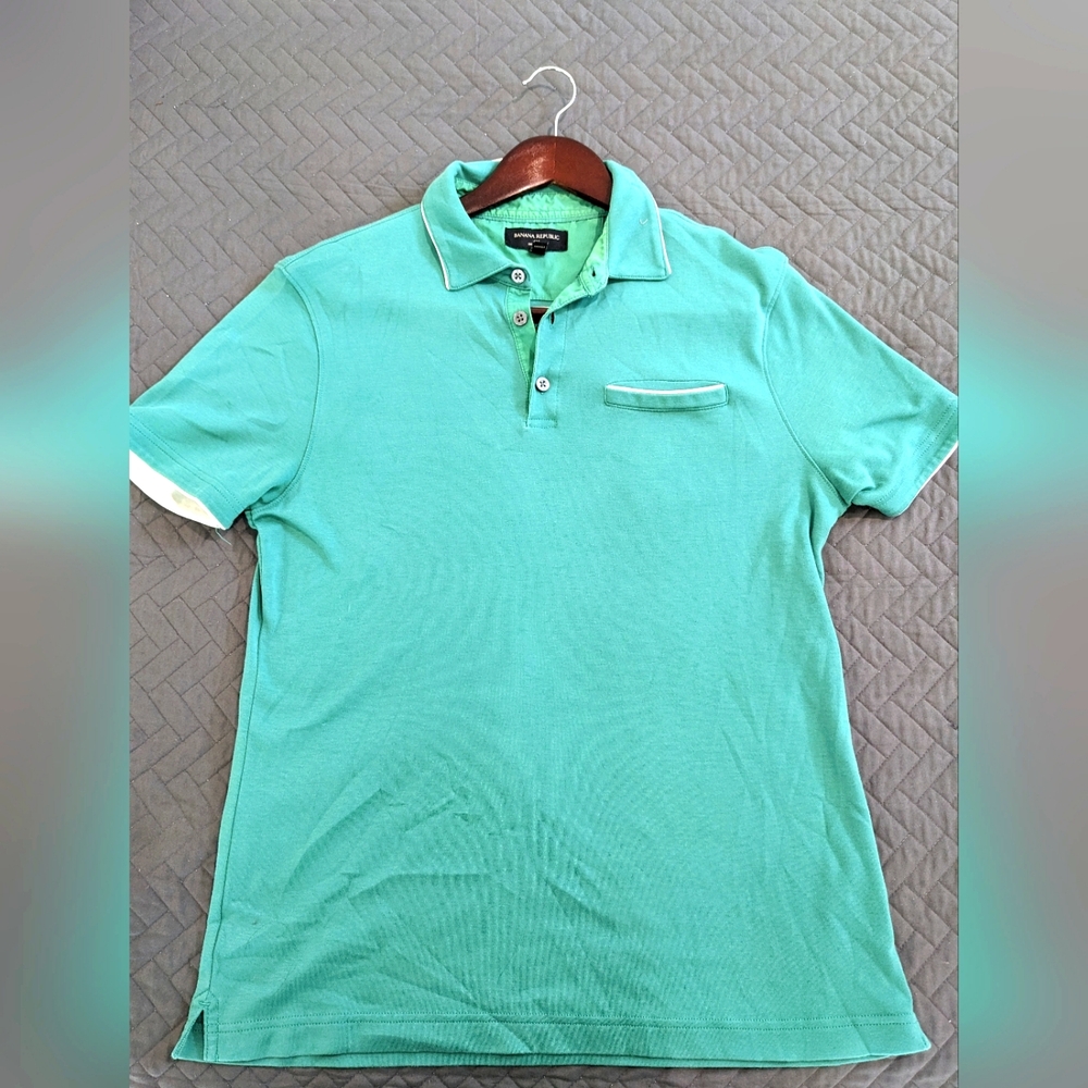 Bundle Of 2 Banana Republic Dress Polo's Green & Lavender